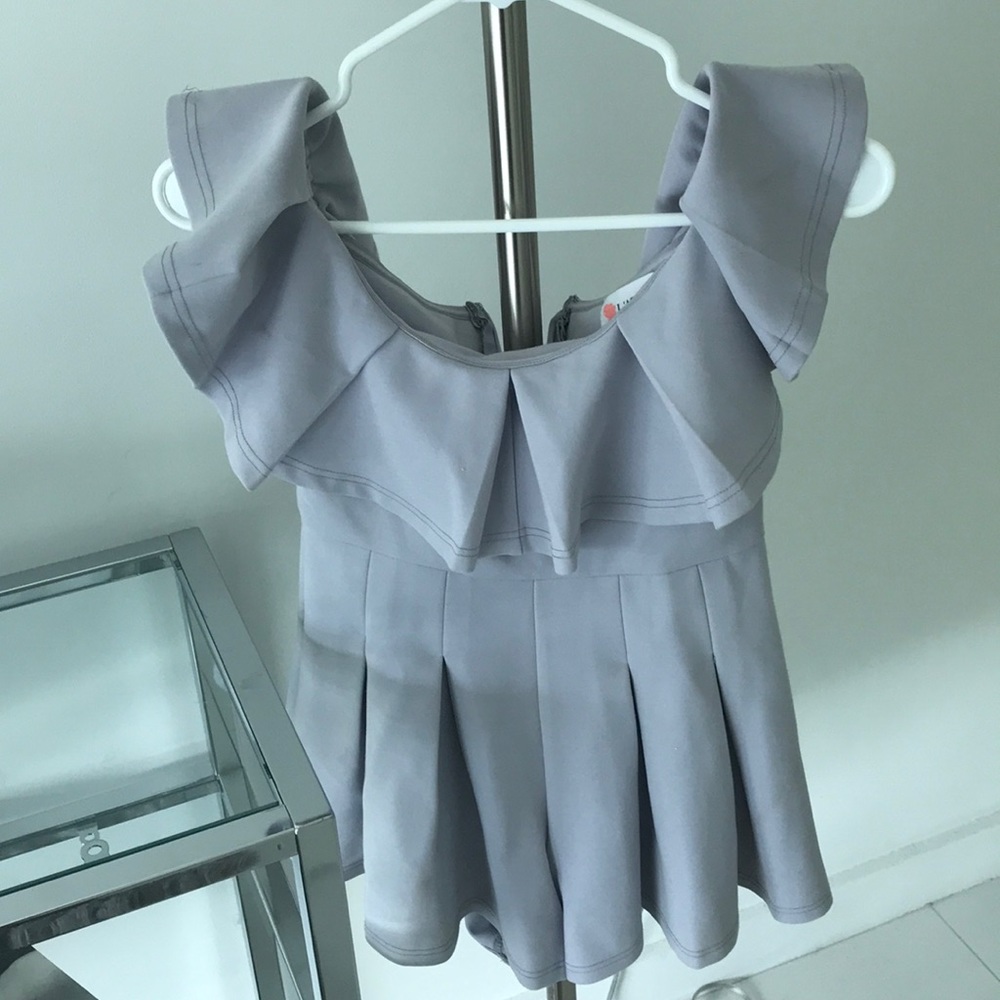 Lavander/lilac off shoulder romper L’ATISTE by amy